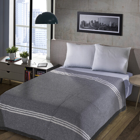 Frazada 2 Plaza Bukara Mora 200 x 210 cm GRIS