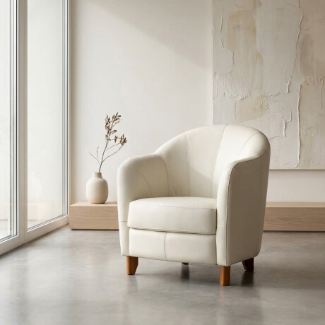 Butaca Gap - Cuero Básico Off White - (Preventa)