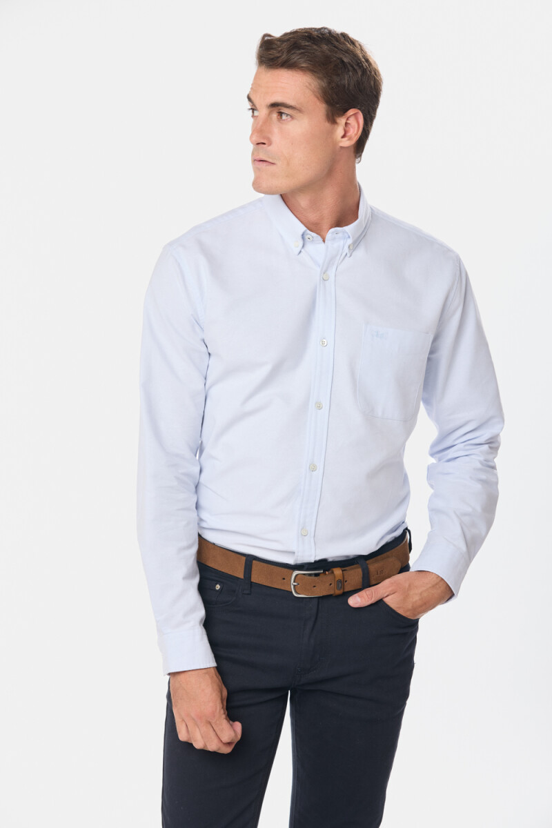 CAMISA SPORT OXFORD - Celeste 