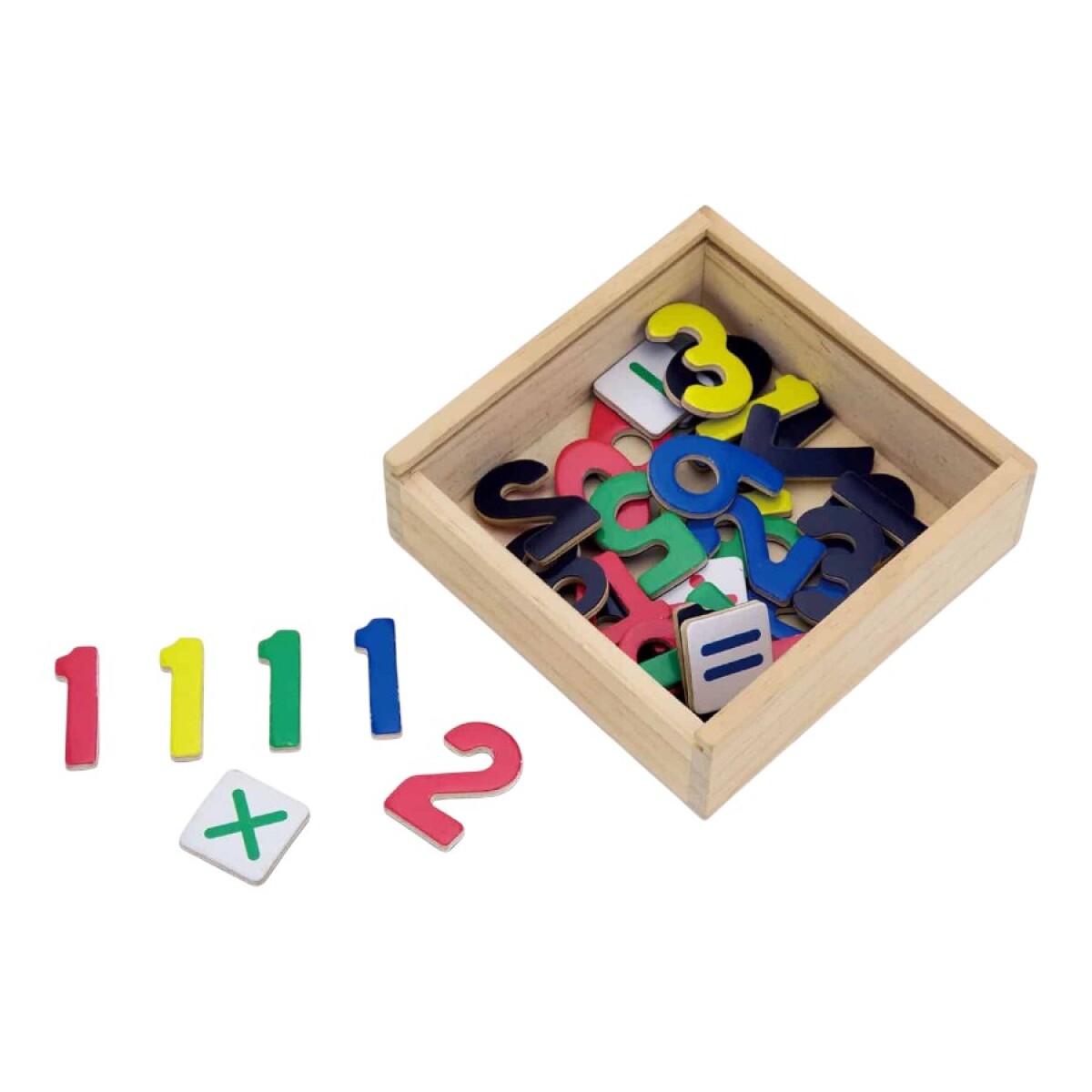 Números Magnéticos Madera Viga 