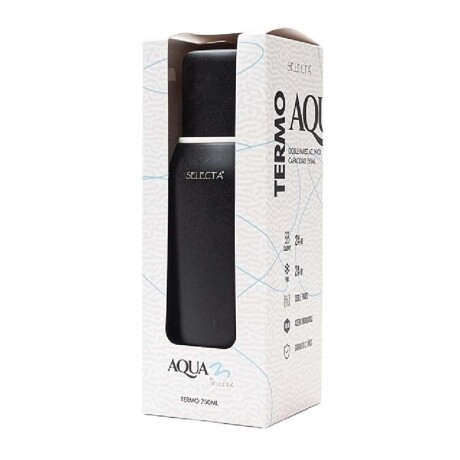 Termo Bala Aqua Acero Inox Doble Pared 750Ml 24Hs Frío Calor Negro