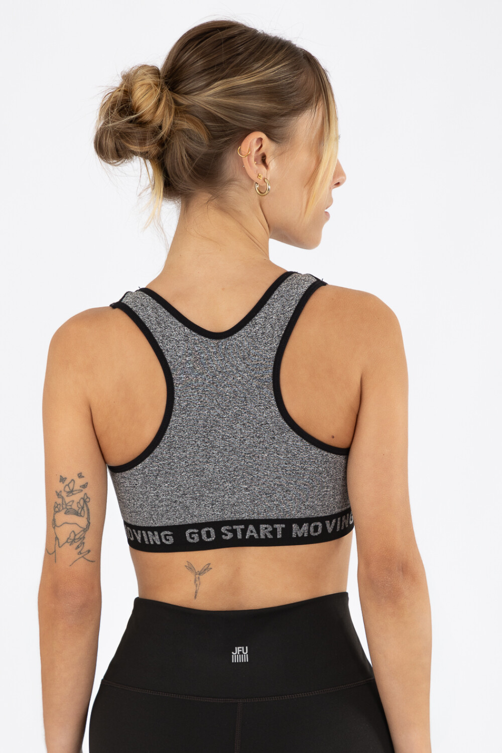 Top deportivo gris hot sale