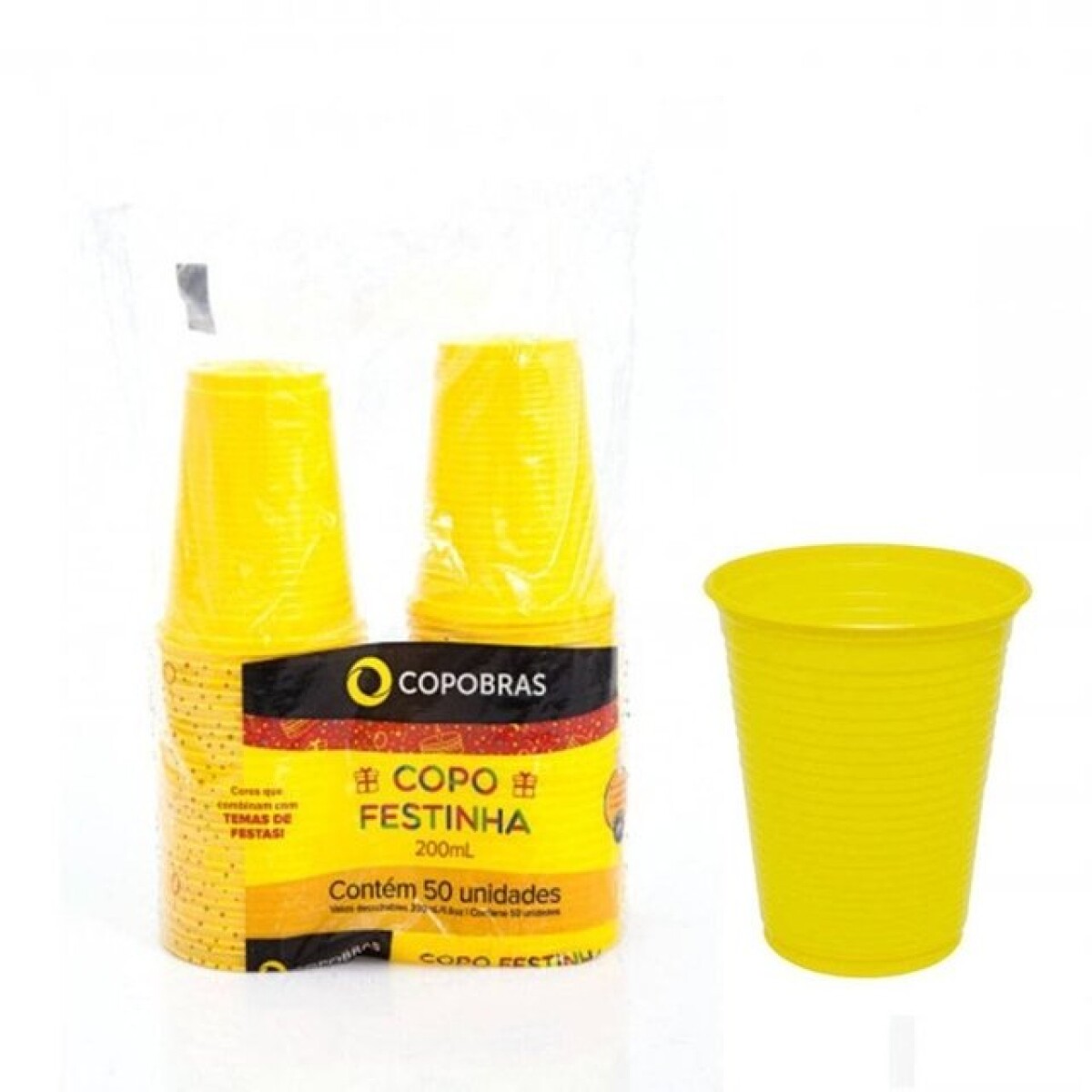 Vasos Descartable Copobras 200 ml x 50 Color - Amarillo 