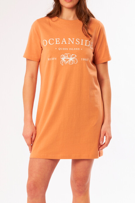 T-SHIRT LARGA ELORE RUSTY Naranja
