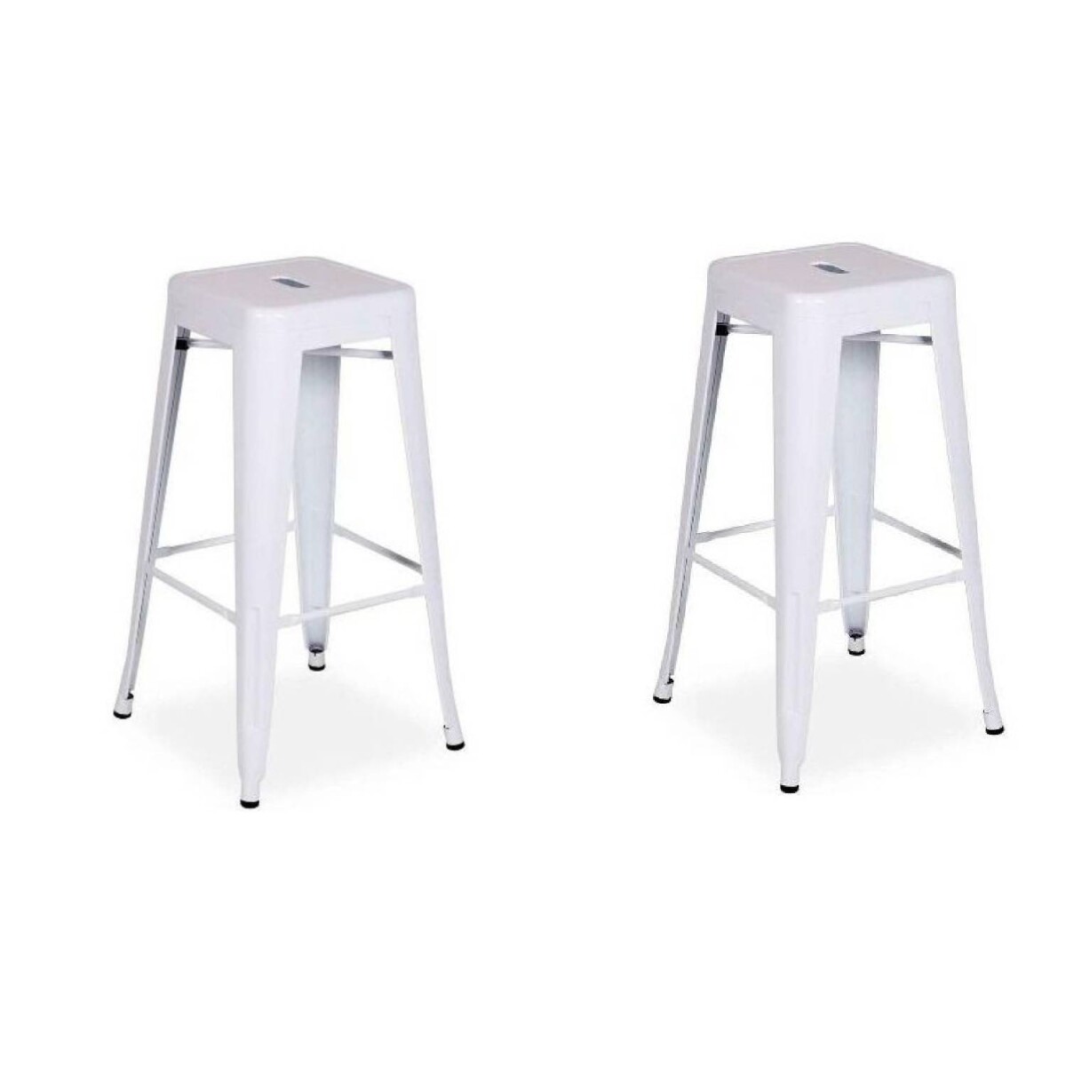 Taburete Tolix Pack 2 unidades Vintage Colores Hogar Pub - Blanco 