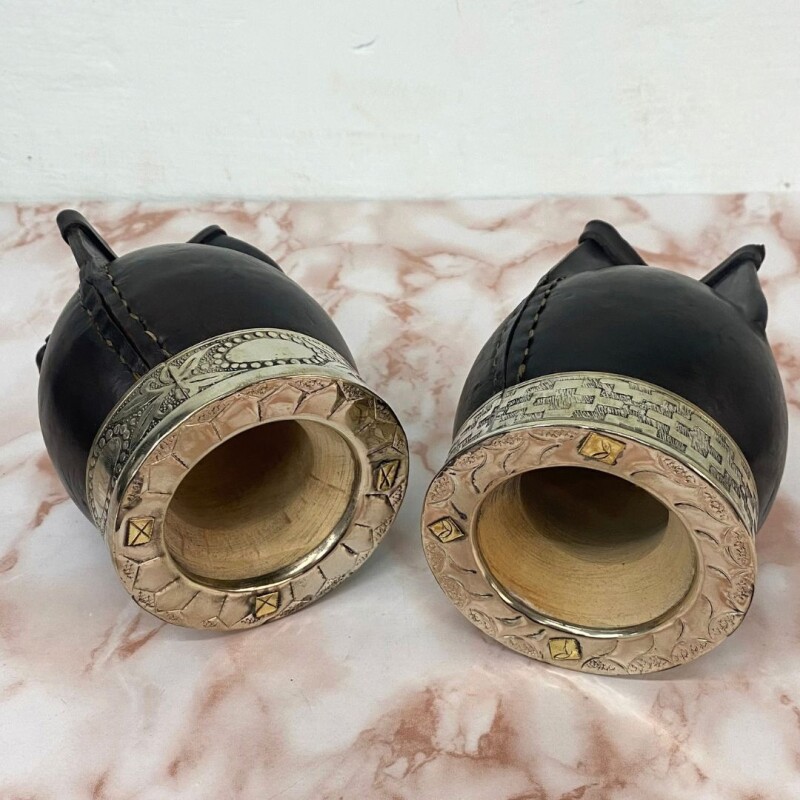 Mate imperial artesanal con boquilla de alpaca Negro