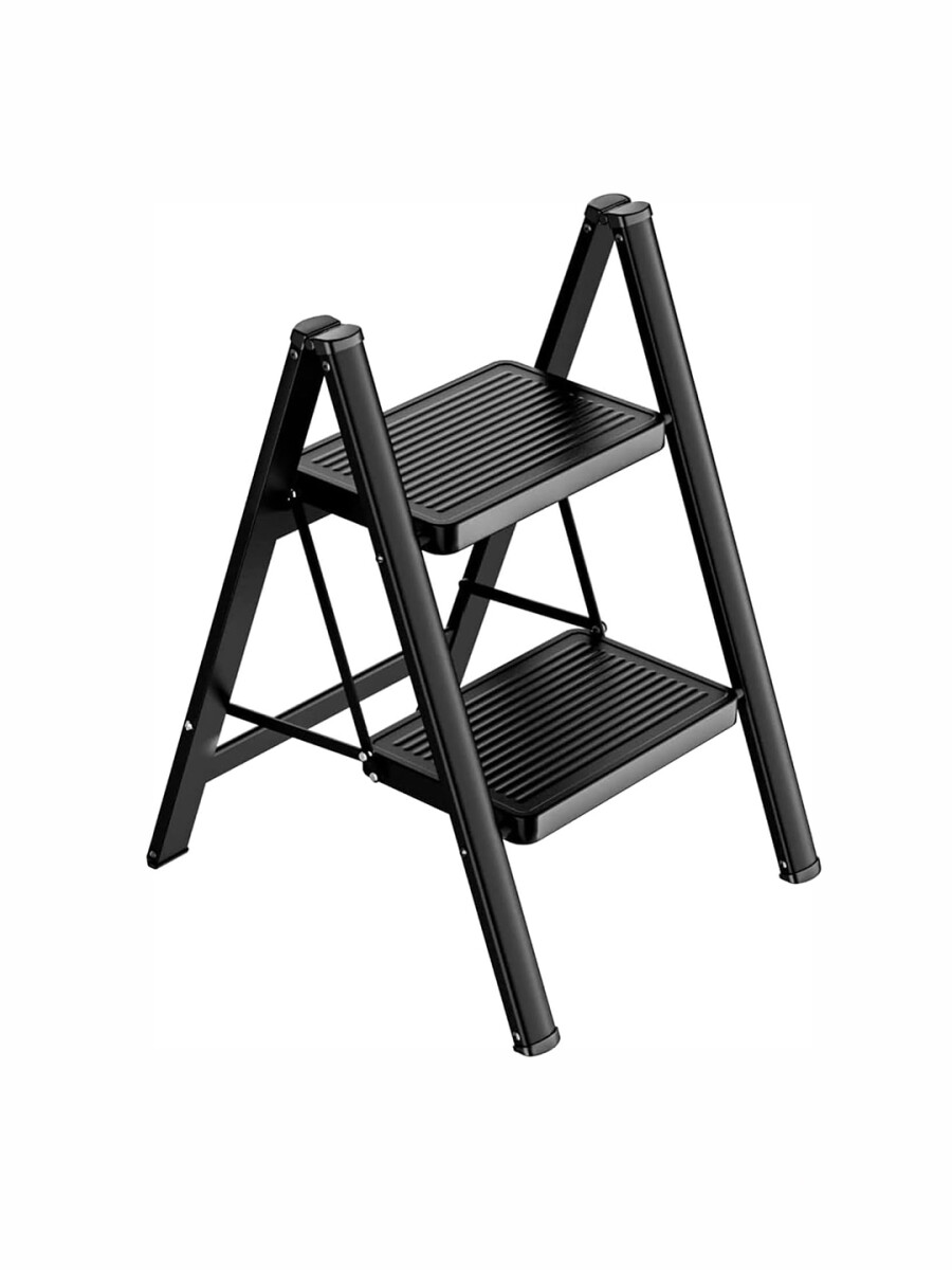 ESCALERA PLEGABLE DOS PELDAÑOS - NEGRO 