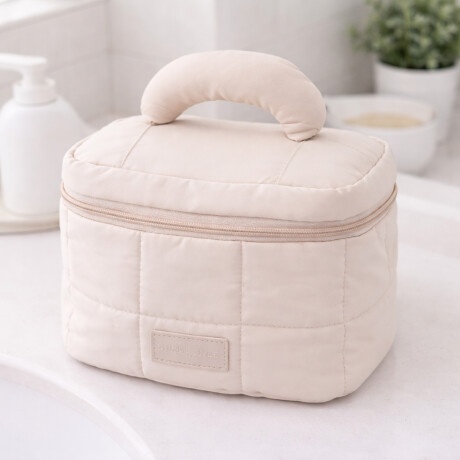 Neceser puffer impermeable maletin Beige