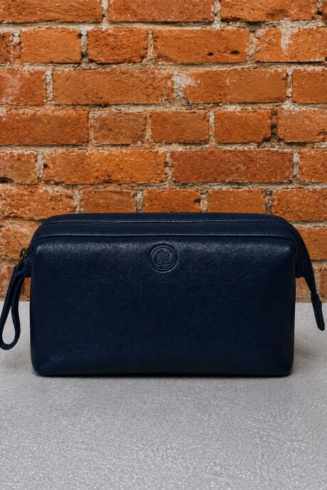 Necessaire Cuero Azul