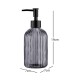 Dispensador de jabón de vidrio con base redonda 400ml NEGRO