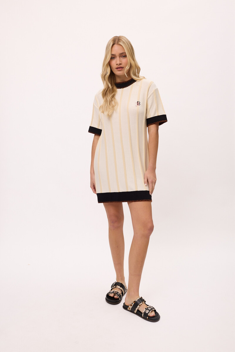 Vestido Rerhombus Crudo