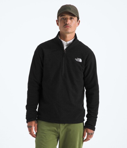 Buzo Polar Textured cierre de 1/4 hombre Tnf Black Heather