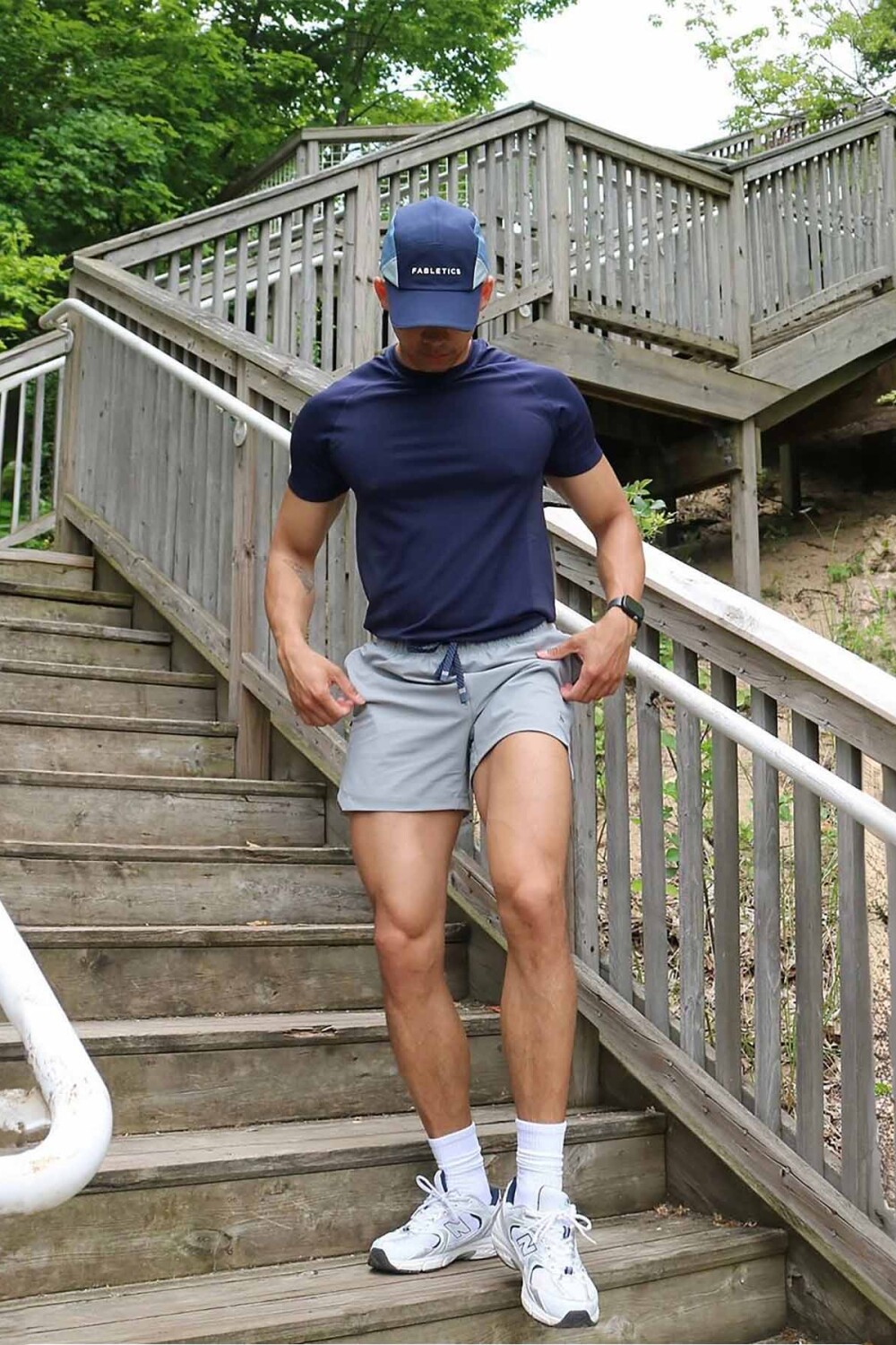 Polo Manga Corta Fit The Training Day Tee Hombre Deep Navy