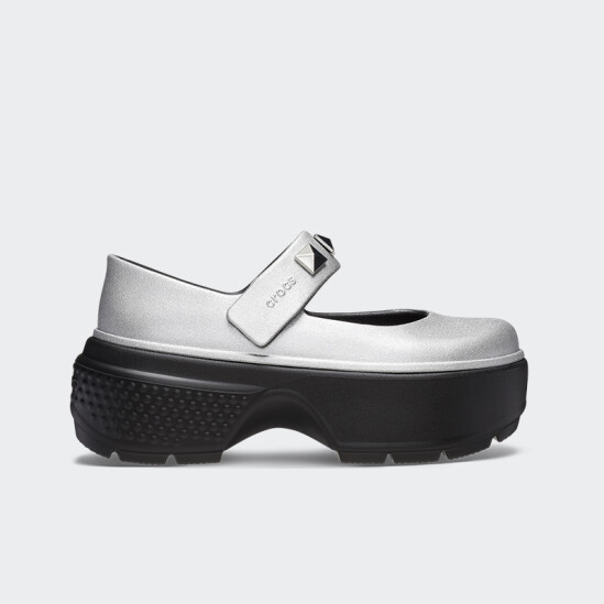 Crocs Stomp Metallic Mary Jane Gris