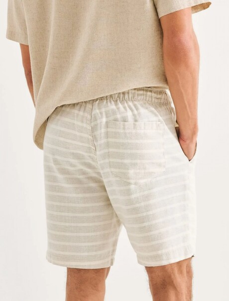 BERMUDA CON BOLSILLOS BEIGE