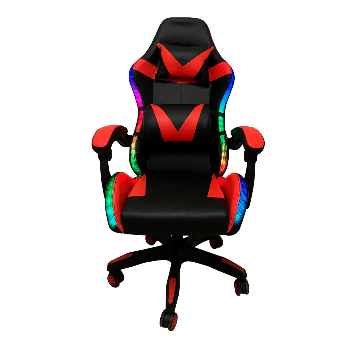 Silla gamer con led - ROJO 