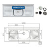 Mueble Kit Cocina Compacta Premium + Pileta Inox Latentación Color Grafito Y Cinnamon Mueble Kit Cocina Compacta Premium + Pileta Inox Latentación Color Grafito Y Cinnamon