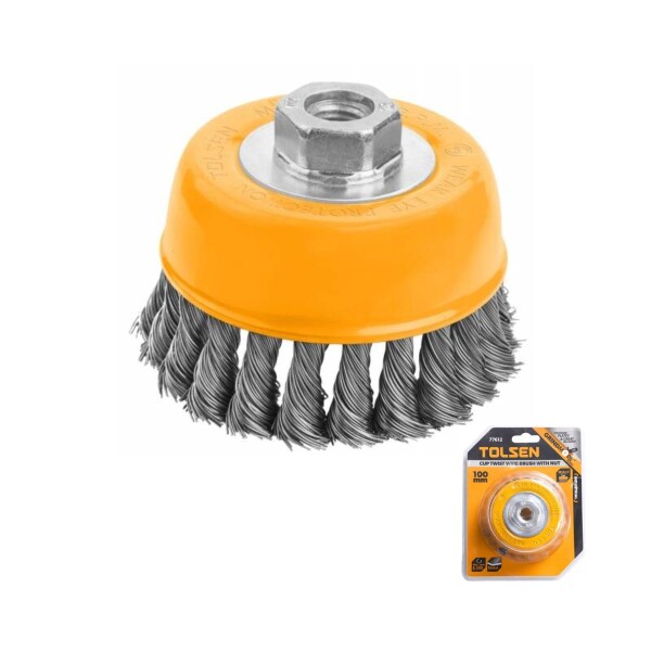 CEPILLO COPA TORNEADO 100mm M14-2,0 TOLSEN Cepillo Copa Torneado 100mm M14-2,0 Tolsen