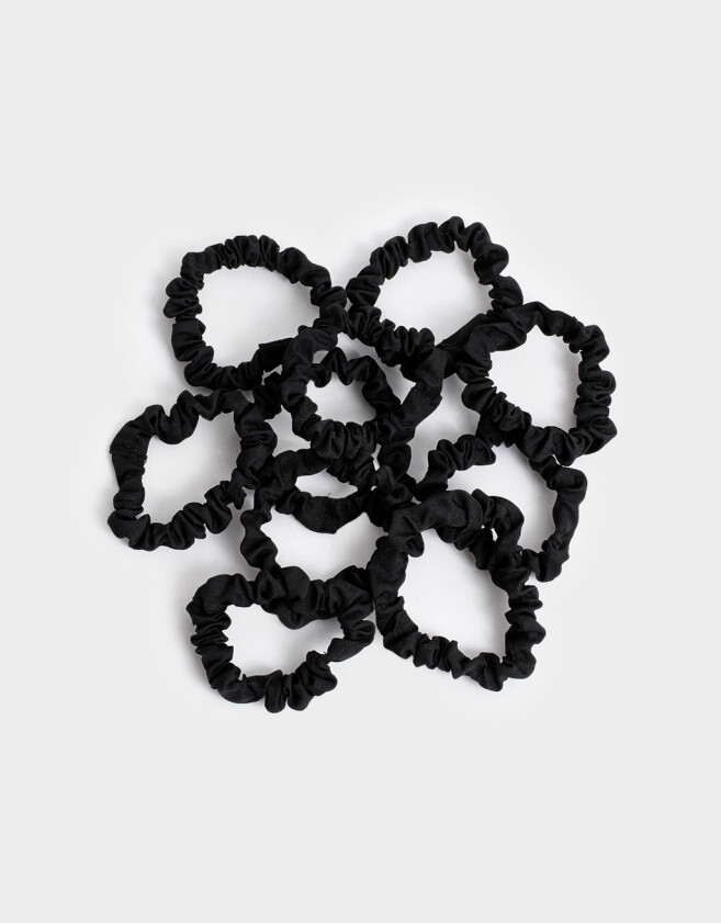 Skunzies Set por 10 Set De Scrunchies - Negro