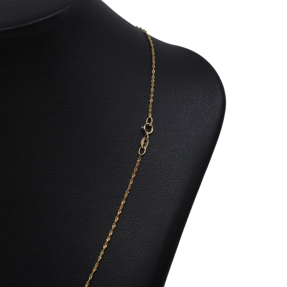 Cadena en oro 18k tipo singapour y perla de cultivo Cadena en oro 18k tipo singapour y perla de cultivo