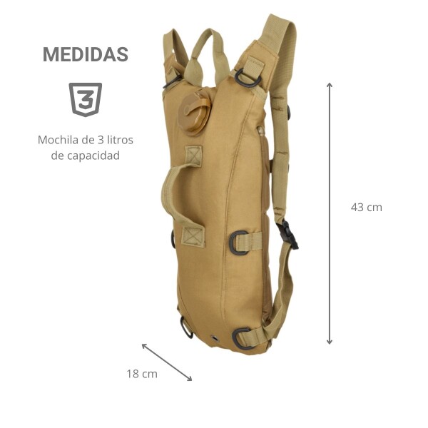 Mochila Hidratación Táctica 3lts Agua Ciclismo Running Bolso TAC003 Mochila Hidratación Táctica 3lts Agua Ciclismo Running Bolso TAC003