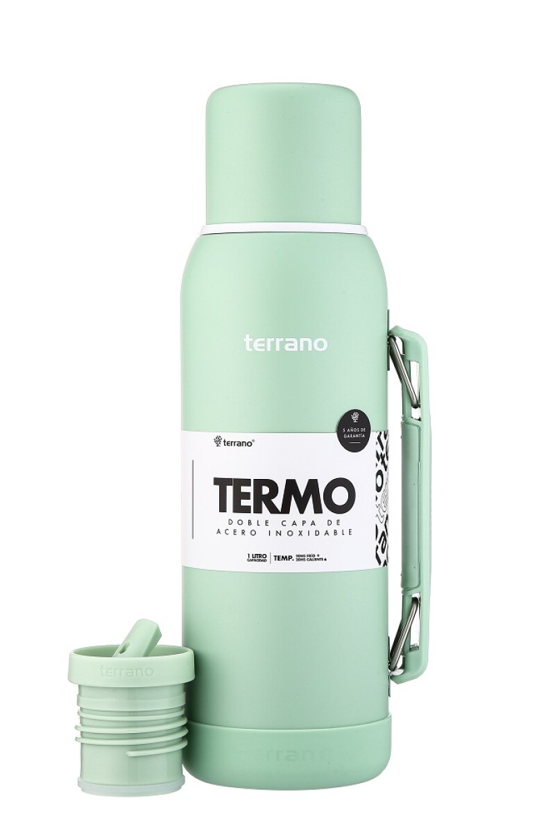 TERMO TERRANO NEW 1LT CON MANIJA PREMIUM VERDE AGUA