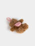 Llavero Peluche Llavero Y Charm De Osito Con Cartera - Marron Beige