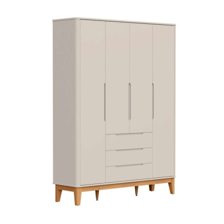Ropero 4 puertas 3 cajones Boom Gris