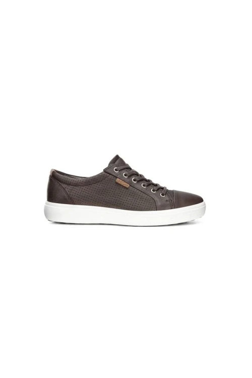 Ecco Men Soft 7 Perf Tie Coffee