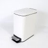 BASURERO INOX BLANCO C/PEDAL 8LTS Unica