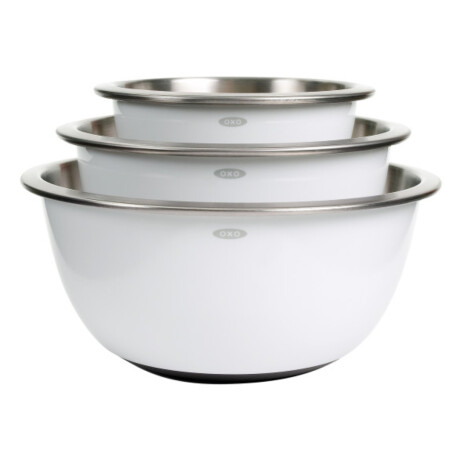 Set de 3 Bowls OXO Acero Inoxidable Blanco
