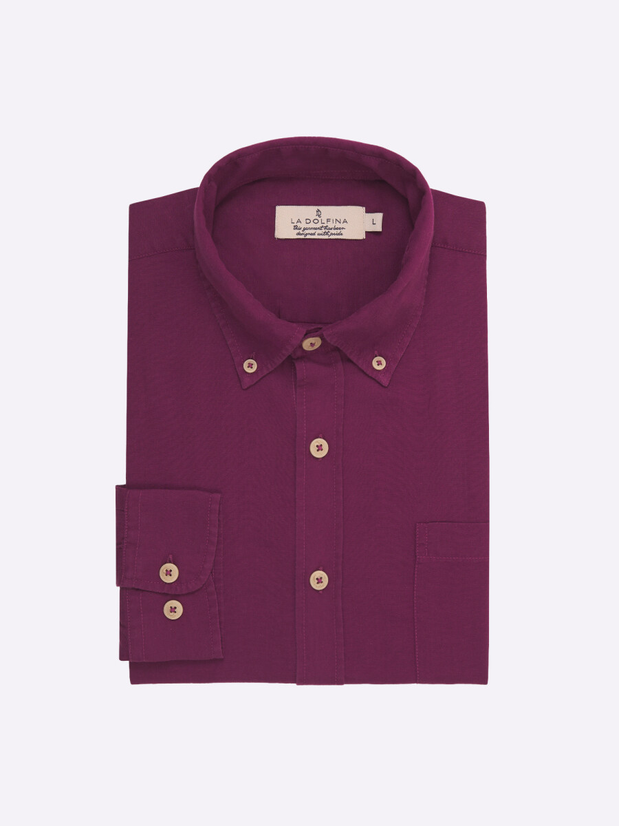 Camisa m/l lisa - uva 