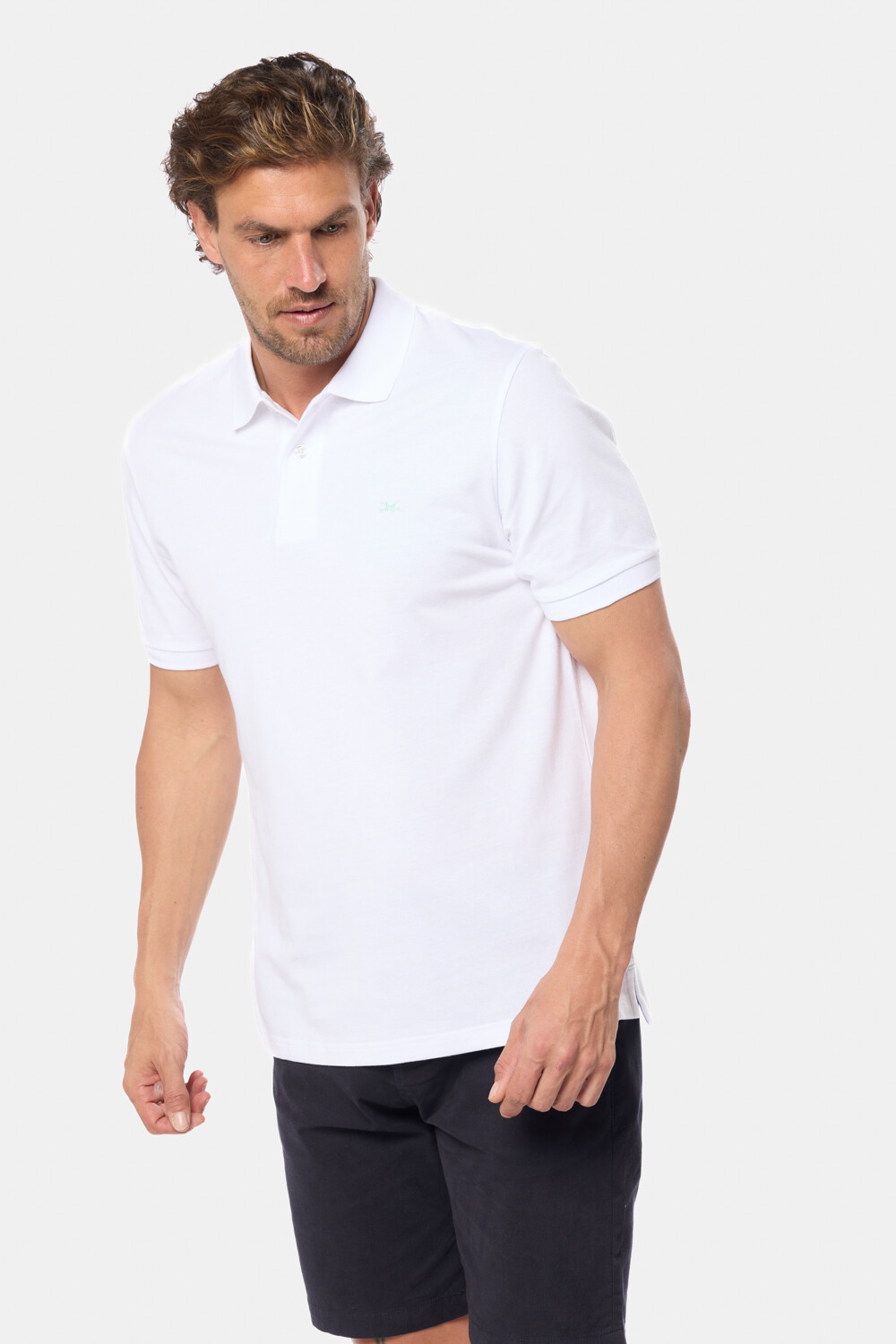 REMERA POLO LISA PIQUÉ Blanco