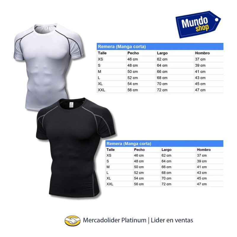 Conjunto Deportivo Termico X5 Calza Short Remera Fitness Negro