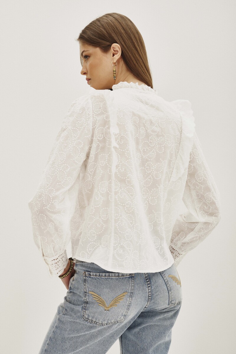 Camisa Sophie Frills Blanco