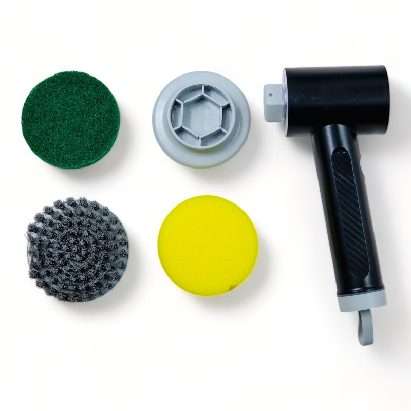 Cepillo De Limpieza Inalambrico Recargable X 4 Cabezales Sin Color