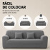 Cubre Sofá Elástico Elastizado Funda 3 Cuerpo Plaza Variante Color Gris Claro