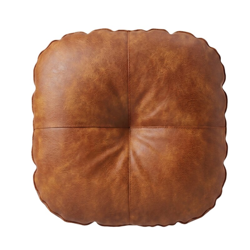 COJIN SIMIL CUERO MARRON 40X6CM Unica