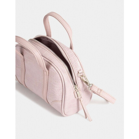 Cartera Bowling Efecto Croco Violeta Lila