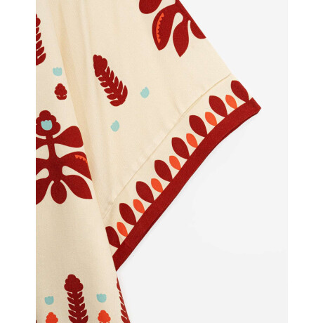 Kimono Corto Estampado Bohemio Combinacion Bicolor