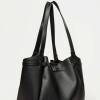 Bolso Marble en efecto cuero graneado Negro