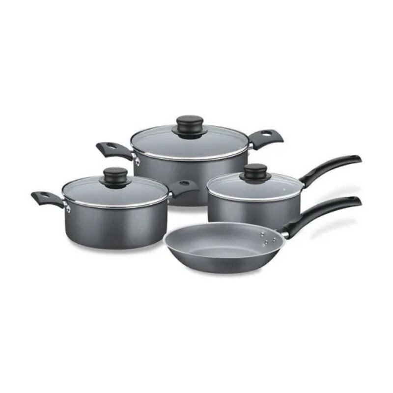 BATERÍA DE COCINA 7 PIEZAS TURIM NEGRO TRAMONTINA Gris
