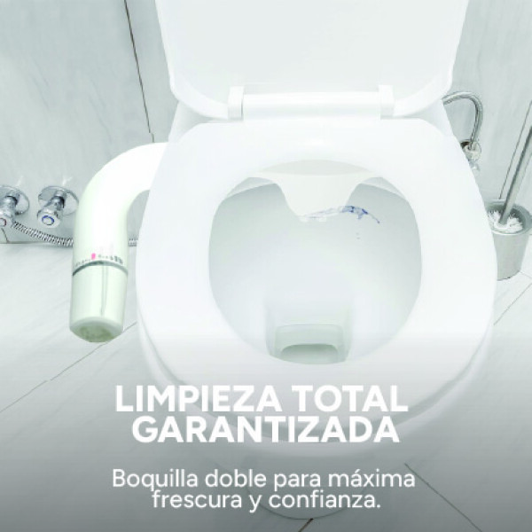 Bidet Para Inodoro Moderno Adaptable Ducha Higienica Baño Color Blanco