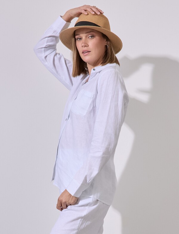 Camisa Lino BLANCO