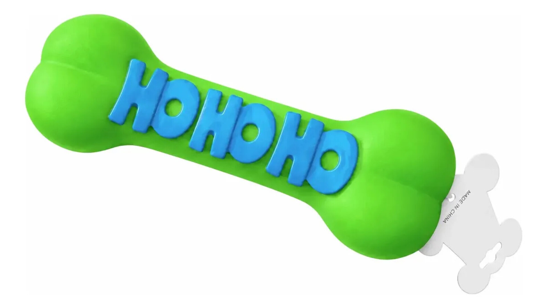 Hueso De Juguete Para Perros 23 X 8 Cm Con Chifle - VERDE 
