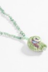Collar piedras dije shell verde