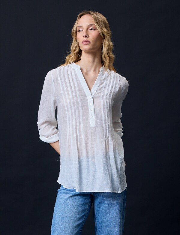 Blusa Botones BLANCO