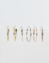 Aros Argollas Set Mix plating Set De Argollas - Combinacion Tricolor