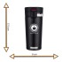 Pack X5 Vaso Taza Térmico Botella 380ml Abre Facil Cafe Te Color Variante Negro