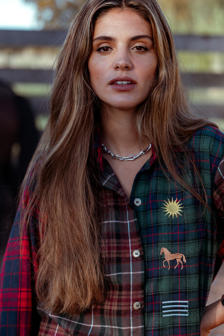 Charrúa Shirt Cuadrillé Verde / Habano